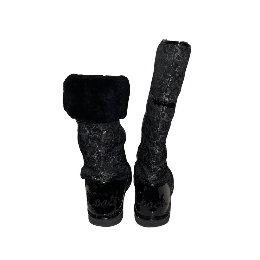 Coach Nikole Signature Jacquard Tall Winter Boots Woman Shoes Size 5 - Picture 6 of 9